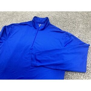 EUC! Nike Golf Dri-Fit Mens‎ XL 1/4 Zip Pullover Blue Breakfast Hill Golf Club